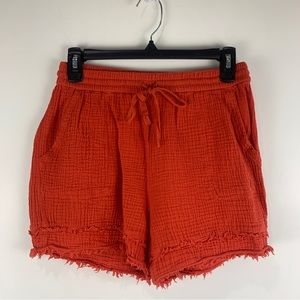 Anthropologie Saturday Sunday Marie Cover Up Distressed Womens Shorts Size XS